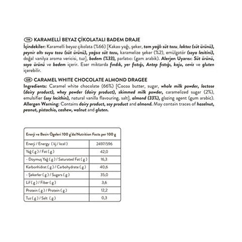 Dolce Karamel Çikolatalı Badem Draje, 80G