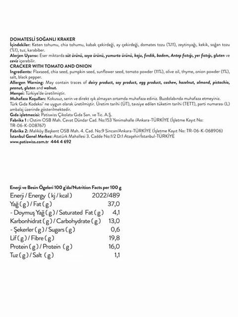 Domatesli Soğanlı Kraker Set, 30G X 3 Adet