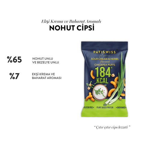 Ekşi Krema ve Baharat Aromalı Nohut Cips, 50G