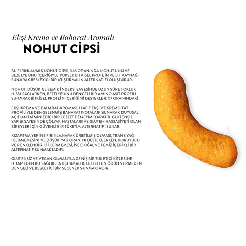 Ekşi Krema ve Baharat Aromalı Nohut Cips, 50G