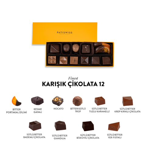 Finest Karışık Çikolata, 12 Adet