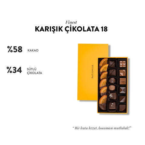 Finest Karışık Çikolata, 18 Adet