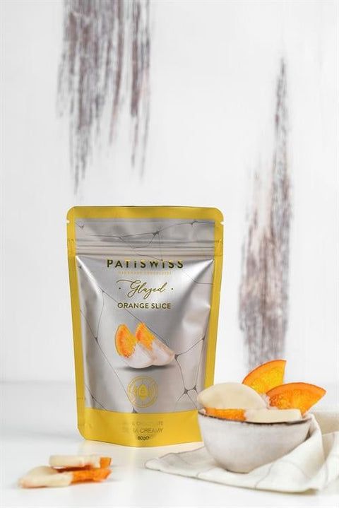 Glazed Beyaz Çikolatalı Portakal Dilimi, 80G