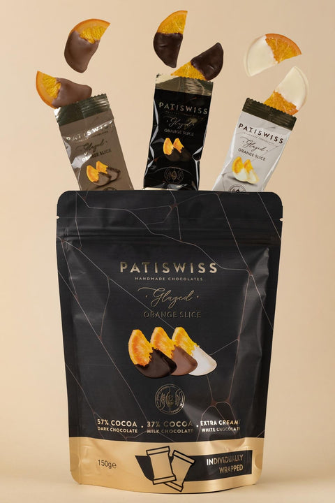 Glazed Sütlü, Bitter, Beyaz Çikolatalı Portakal Dilimi, 150G