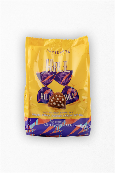 Hill Fındıklı Kremalı ve Pirinç Patlaklı Dolgulu Sütlü Çikolata, 350G