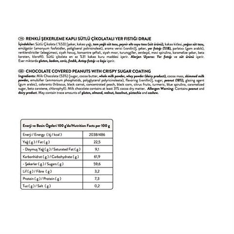 Jul Bonjul Sütlü Çikolatalı Yer Fıstığı Draje, 100G