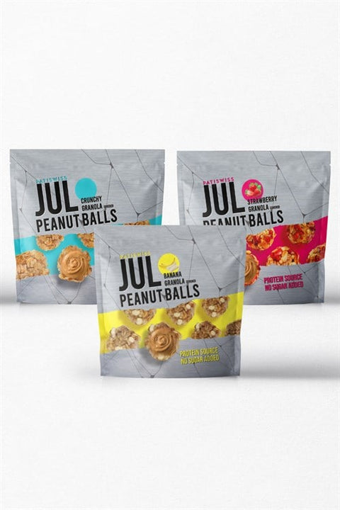 Jul Karışık Granola Kaplı Yer Fıstığı Topları, 90G x 3 Adet