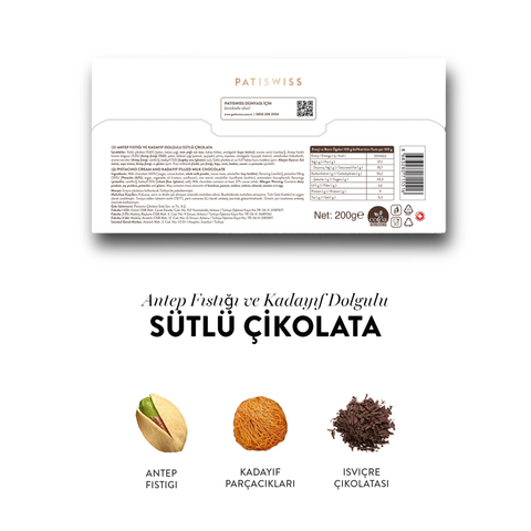 Juva Antep Fıstığı ve Kadayıflı Dubai Çikolatası, 200G