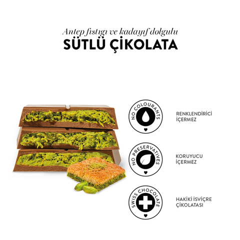 Juva Antep Fıstığı ve Kadayıflı Dubai Çikolatası, 60G