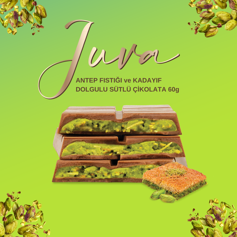 Juva Antep Fıstığı ve Kadayıflı Dubai Çikolatası, 60G