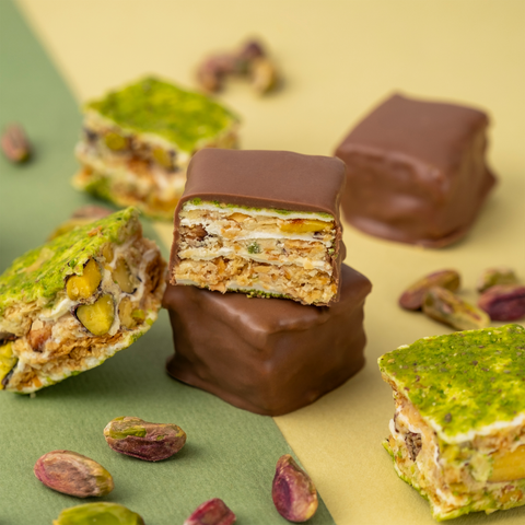 Juva Sütlü Çikolata Kaplı Antep Fıstıklı Lokum Baklava, 270G