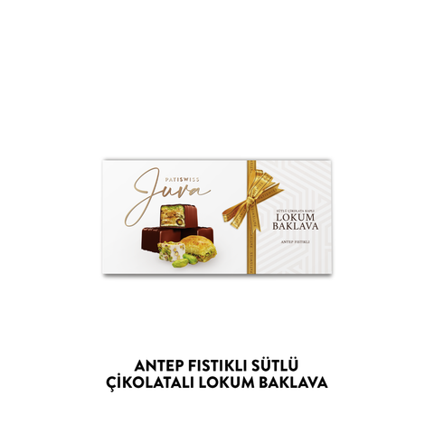 Juva Sütlü Çikolata Kaplı Antep Fıstıklı Lokum Baklava, 270G