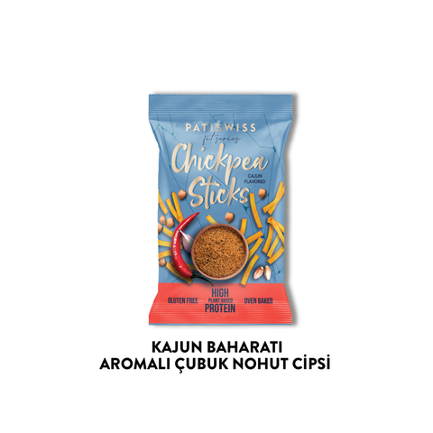 Kajun Baharatı Aromalı Çubuk Nohut Cips, 50G x 6 Adet