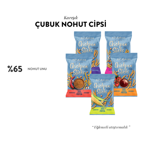Karışık Çubuk Nohut Cips Seti 50g x 10 Adet