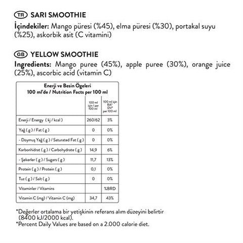 Karışık Smoothie, 250ML x 6 Adet