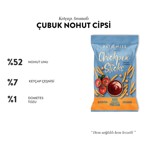 Ketçap Çeşnili Çubuk Nohut Cips, 50G