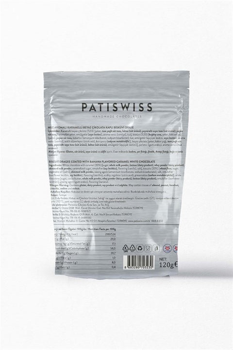 Muz Aromalı Dolce Çikolatalı Bisküvi Draje, 120G