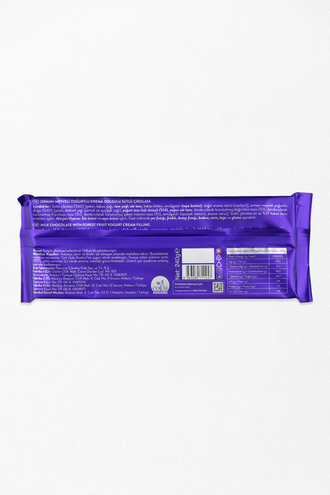 Orman Meyveli Yoğurtlu Krema Dolgulu Sütlü Çikolata, 240G