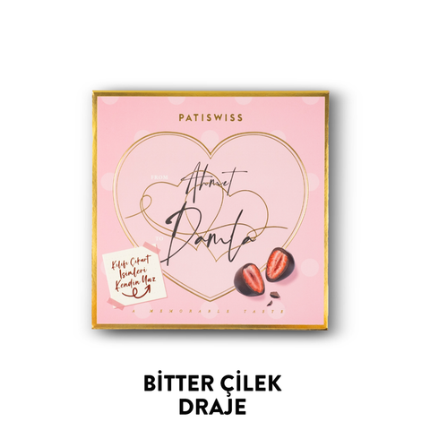 Özel Tasarım Bitter Çikolatalı Çilek Draje, 60G