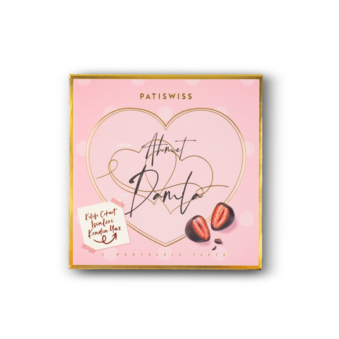 Özel Tasarım Bitter Çikolatalı Çilek Draje, 60G