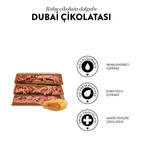Juva Ruby Çikolata ve Kadayıflı Dubai Çikolatası, 100G