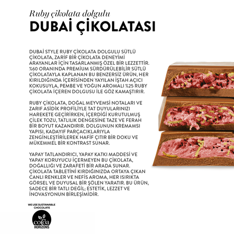 Juva Ruby Çikolata ve Kadayıflı Dubai Çikolatası, 100G
