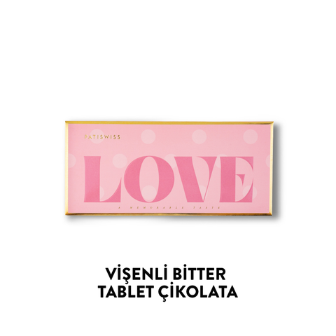 Özel Tasarım Vişneli Bitter Çikolatalı Tablet, 100G