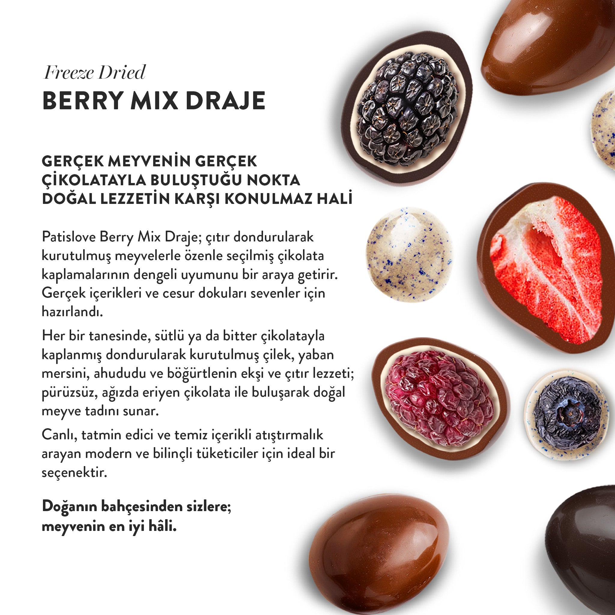 Berry Mix Meyveli Çikolata Draje | Patiswiss