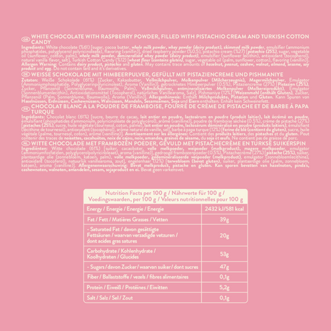 Patislove Antep Fıstığı Kremalı ve Pişmaniye Dolgulu Sütlü Çikolata, 180G