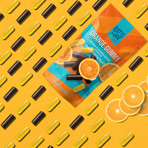 Patislove Bitter Çikolata Kaplı Portakallı Yumuşak Şekerleme, 80G