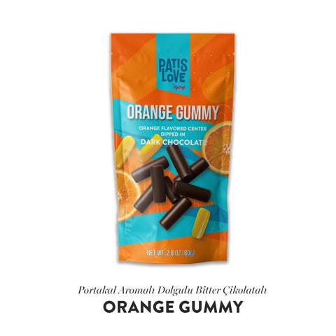 Patislove Bitter Çikolata Kaplı Portakallı Yumuşak Şekerleme, 80G