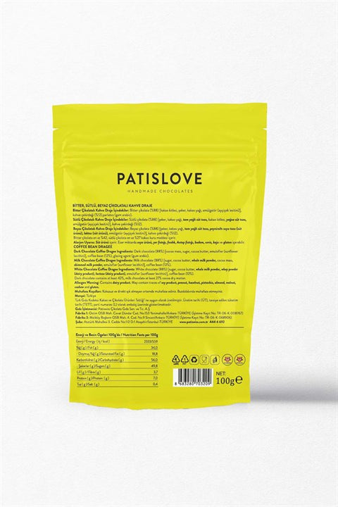 Patislove Espresso Çekirdekli Draje, 100G