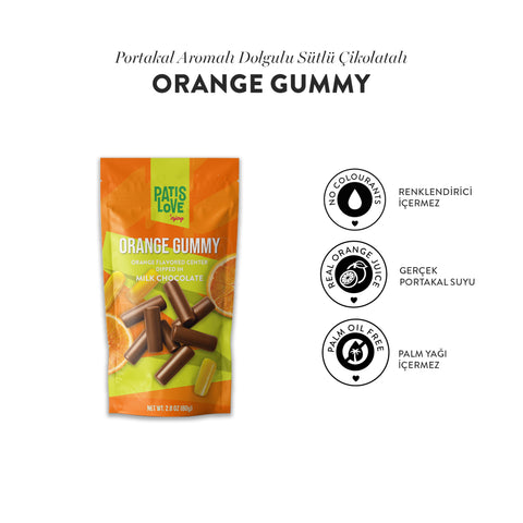 Patislove Sütlü Çikolata Kaplı Portakallı Yumuşak Şekerleme, 80G