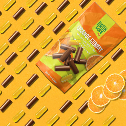 Patislove Sütlü Çikolata Kaplı Portakallı Yumuşak Şekerleme, 80G