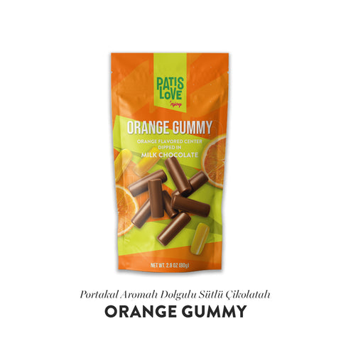 Patislove Sütlü Çikolata Kaplı Portakallı Yumuşak Şekerleme, 80G