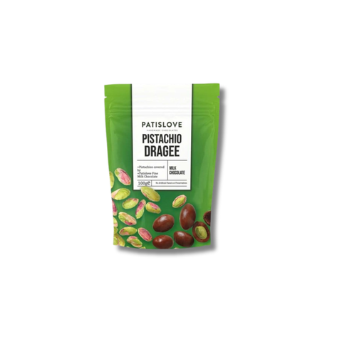 Patislove Sütlü Çikolatalı Antep Fıstığı Draje, 100G