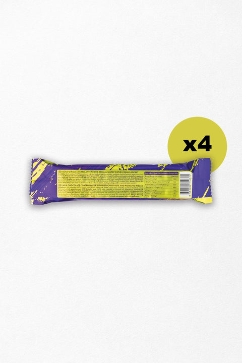 Patislove Sütlü Çikolatalı Antep Fıstıklı Wafer Gofret, 33G x 4 Adet