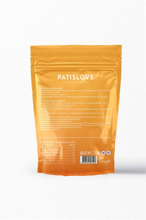 Patislove Sütlü Çikolatalı Badem Draje, 100G