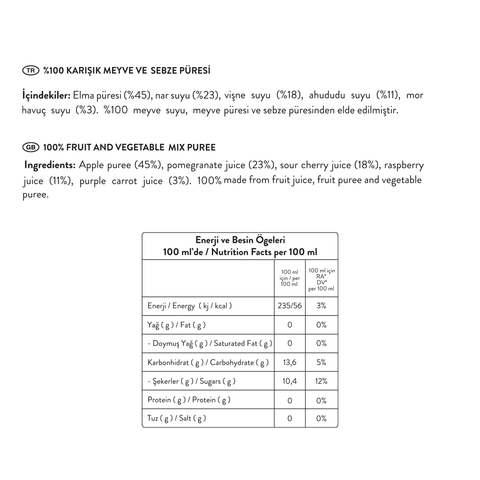 Smoothie Kırmızı, 250ML