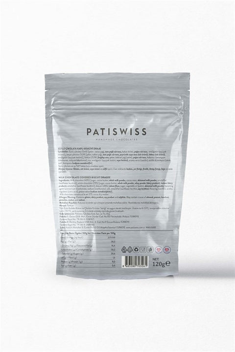 Sütlü Çikolatalı Bisküvi Draje, 120G