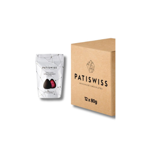 Sütlü Çikolatalı Çilek Draje, 80G x 12 Adet