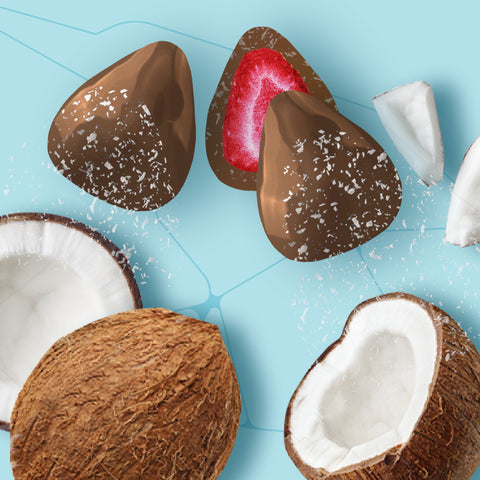 Sütlü Çikolatalı Hindistan Cevizli Çilek Draje, 50G