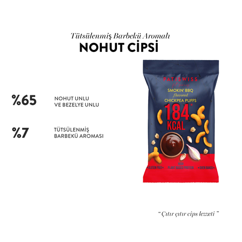 Tütsülenmiş Barbekü Aromalı Nohut Cips, 50G