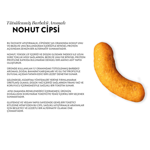 Tütsülenmiş Barbekü Aromalı Nohut Cips, 50G