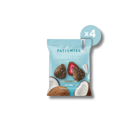 Sütlü Çikolatalı Hindistan Cevizli Çilek Draje, 50G x 4 Adet