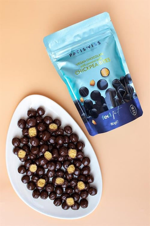 Vegan Çikolata Kaplı Nohut Unlu Draje, 80G