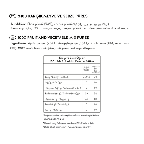 Yeşil Smoothie, 250ML