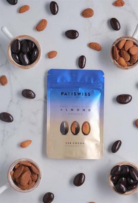 Bitter Çikolatalı Badem Draje, 80G