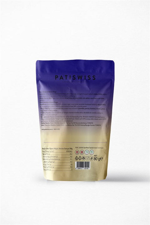 Bitter Çikolatalı Badem Draje, 80G