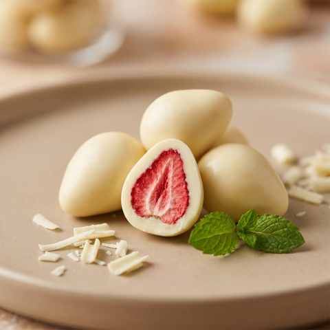 Beyaz Çikolatalı Çilek Draje, 80G